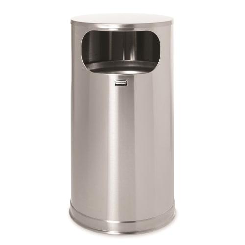 Rubbermaid 12 Gallon Waste Receptacle, Stainless Steel
